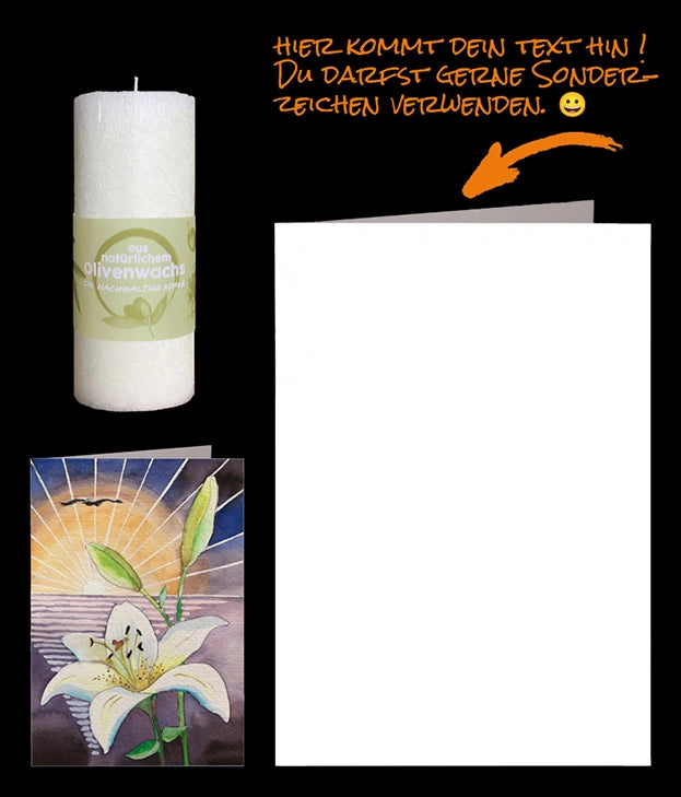 Beileidskarte "Lilie" zum Kondolieren