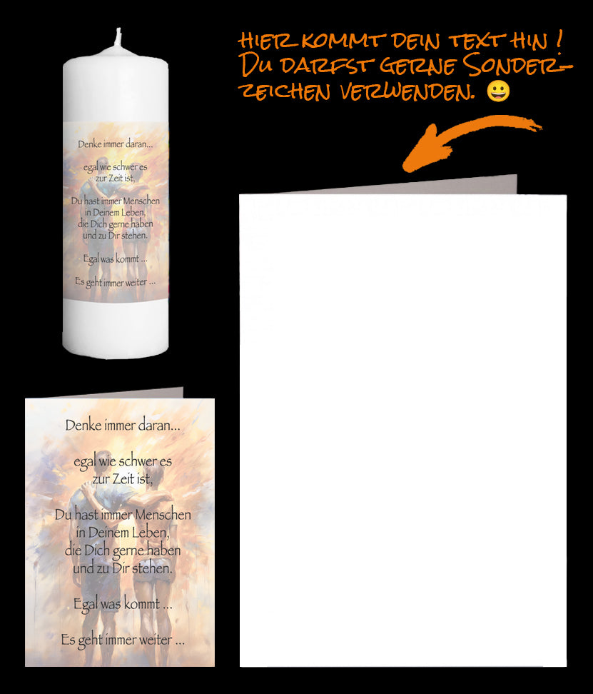 Einem Freund mit Worten und Kerzenlicht helfen