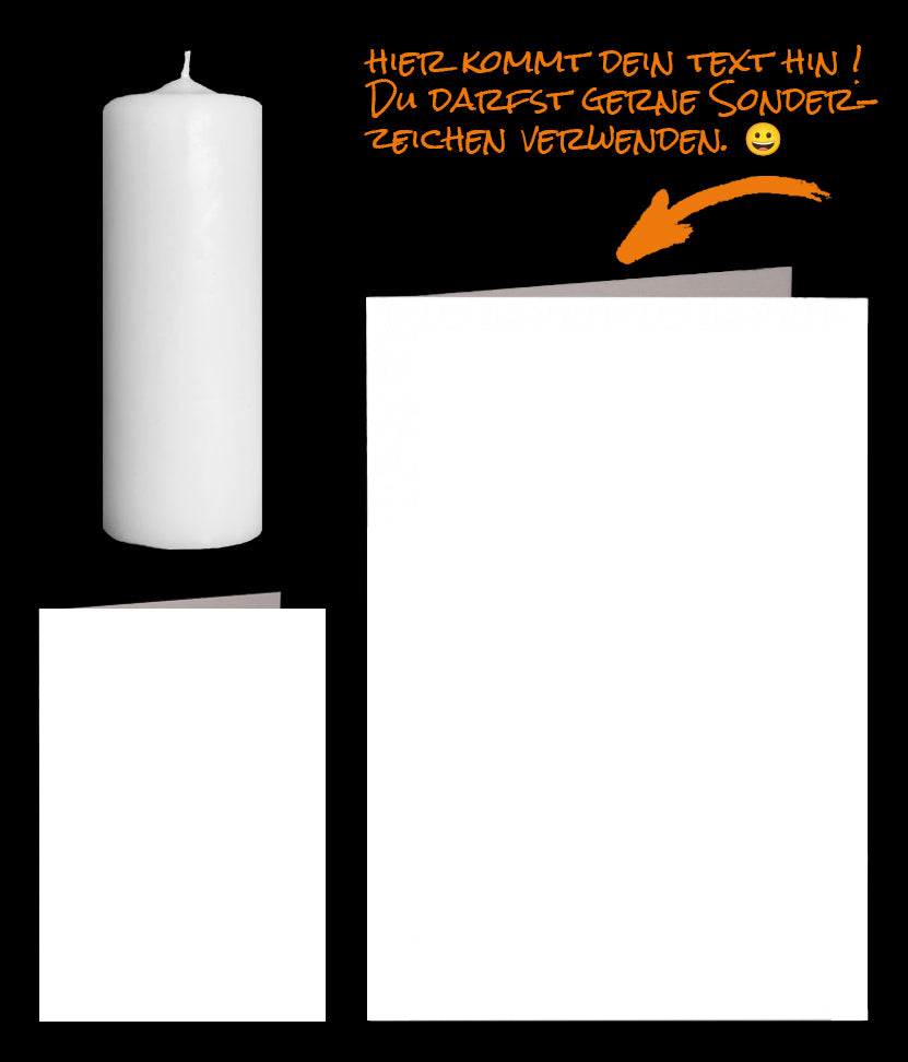 Deine Handy Fotos auf Grusskarten und Kerzen drucken