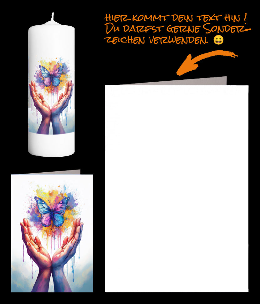 Kerze zum Abschied "gehen lassen"